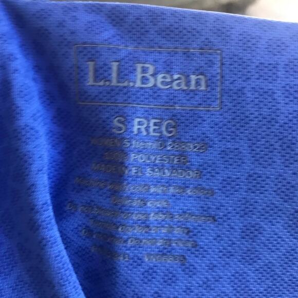 L.L. Bean Circle Print Blue Tank Top with Zipped Pocket Women’s Size Small - Picture 5 of 5